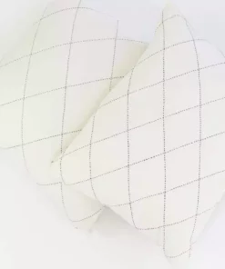 Anchal Home Goods Diamond Stitch Euro Throw Pillow - Bone