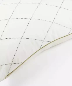 Anchal Diamond Stitch Standard Throw Pillow - Bone