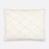 Anchal Diamond Stitch Standard Throw Pillow - Bone