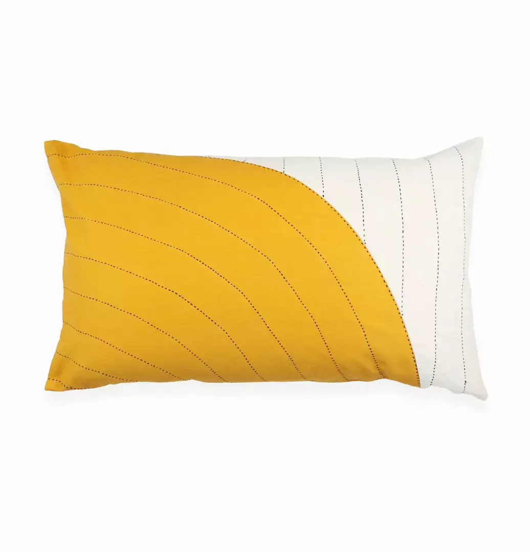 Anchal Curve Lumbar Pillow - Gold 1 Anchal Curve Lumbar Pillow - Gold