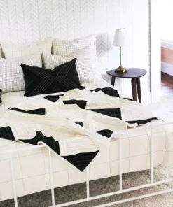 Anchal Home Goods Grid Stitch Quilt Bedding