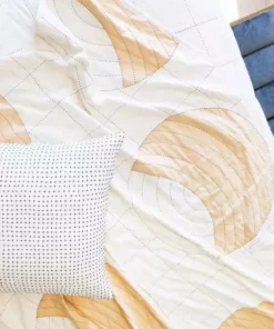 Anchal Crescent Lattice Quilt - Sand