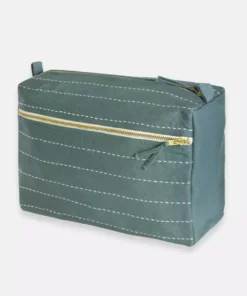 Anchal Pin Stitch Large Toiletry Bag - Spruce