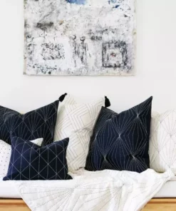 Anchal Prism Throw Pillow - Charcoal