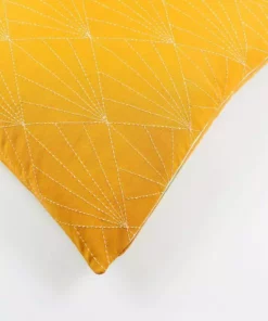 Anchal Prism Throw Pillow - Mustard