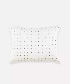 Anchal Cross Stitch Small Throw Pillow - Bone