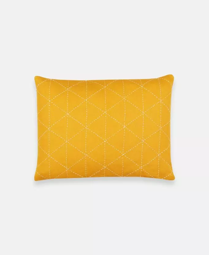 Anchal Home Goods Graph Small Throw Pillow - Mustard 1 Anchal Home Goods Graph Small Throw Pillow - Mustard