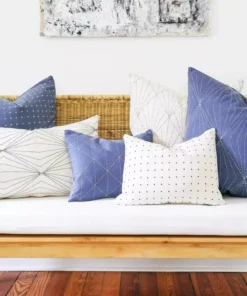 Anchal Home Goods Graph Small Throw Pillow - Slate