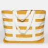 Anchal Stripe Canvas Tote Bag - Mustard Accessories