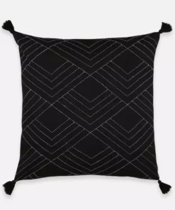 Anchal Tilt Throw Pillow - Charcoal