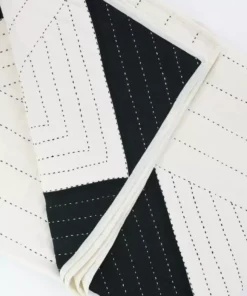 Anchal Triangle Throw Quilt - Charcoal