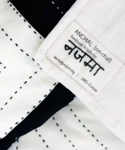 Anchal Triangle Throw Quilt - Charcoal