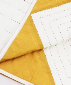 Anchal Triangle Throw Quilt - Mustard Home Goods