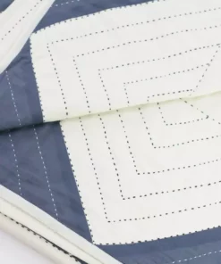 Anchal Home Goods Triangle Throw Quilt - Slate