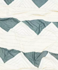 Anchal Triangle Throw Quilt - Sage
