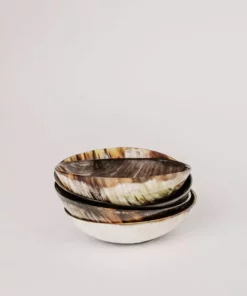 August Sage Ankole Horn Bowl -Dark Kitchen + Dining
