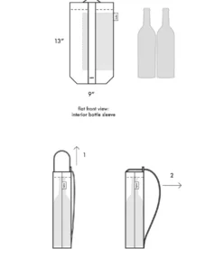 Aplat Vin Zero Waste Two Bottle Wine Tote - Stone Best Sellers