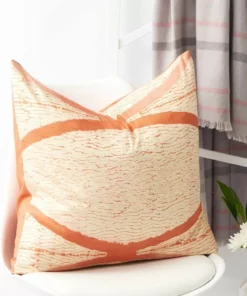 Studio Variously Home Goods Arc Silk Throw Pillow - Coral 8 Studio Variously Home Goods Arc Silk Throw Pillow - Coral