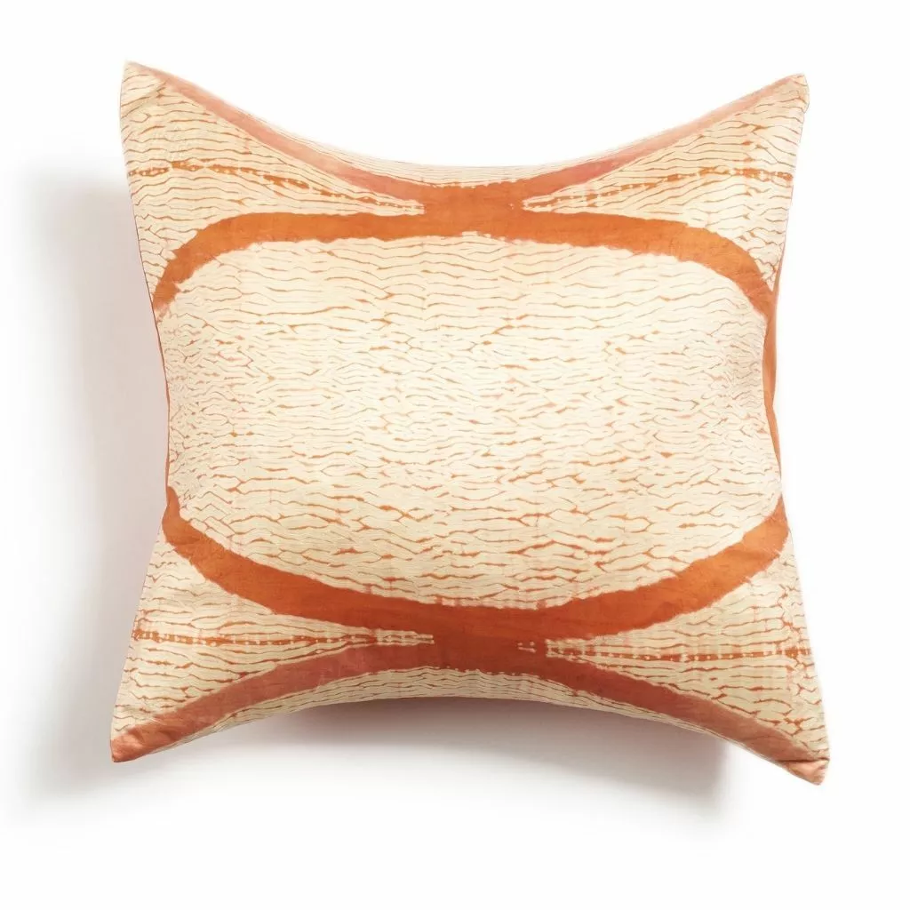 Studio Variously Home Goods Arc Silk Throw Pillow - Coral 1 Studio Variously Home Goods Arc Silk Throw Pillow - Coral