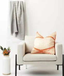 Studio Variously Home Goods Arc Silk Throw Pillow - Coral 7 Studio Variously Home Goods Arc Silk Throw Pillow - Coral