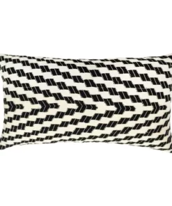 Archive New York Home Goods Almolonga Zig Zag Lumbar Pillow - Black