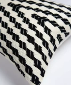 Archive New York Home Goods Almolonga Zig Zag Lumbar Pillow - Black 5 Archive New York Home Goods Almolonga Zig Zag Lumbar Pillow - Black