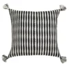 Archive New York Antigua Throw Pillow - Black + White Striped Home Goods