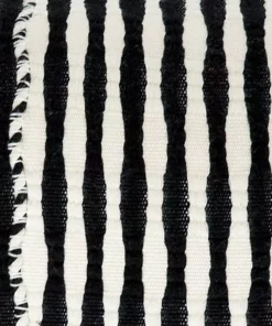 Archive New York Antigua Throw Pillow - Black + White Striped Home Goods