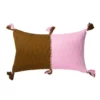 Archive New York Home Goods Antigua Lumbar Pillow - Baby Pink Colorblock