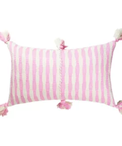 Archive New York Home Goods Antigua Lumbar Pillow - Baby Pink Striped