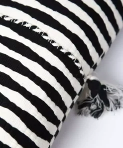 Archive New York Antigua Lumbar Pillow - Black + White