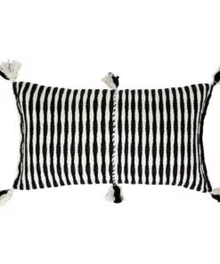 Archive New York Antigua Lumbar Pillow - Black + White