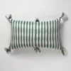 Archive New York Home Goods Antigua Lumbar Pillow - Dusty Green Striped