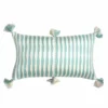 Archive New York Antigua Lumbar Pillow - Faded Aqua Striped