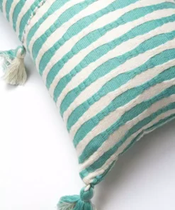 Archive New York Antigua Lumbar Pillow - Faded Aqua Striped 7 Archive New York Antigua Lumbar Pillow - Faded Aqua Striped