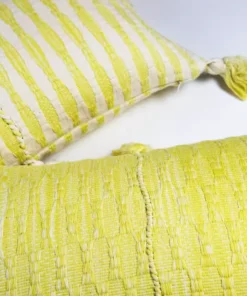 Archive New York Antigua Lumbar Pillow - Faded Yellow Striped Home Goods