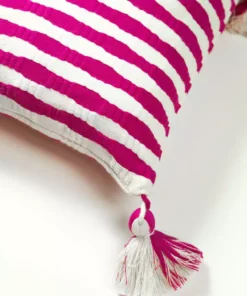 Archive New York Home Goods Antigua Lumbar Pillow - Fuchsia Pink Stripe