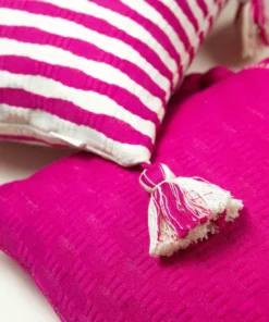 Archive New York Home Goods Antigua Lumbar Pillow - Fuchsia Pink Stripe