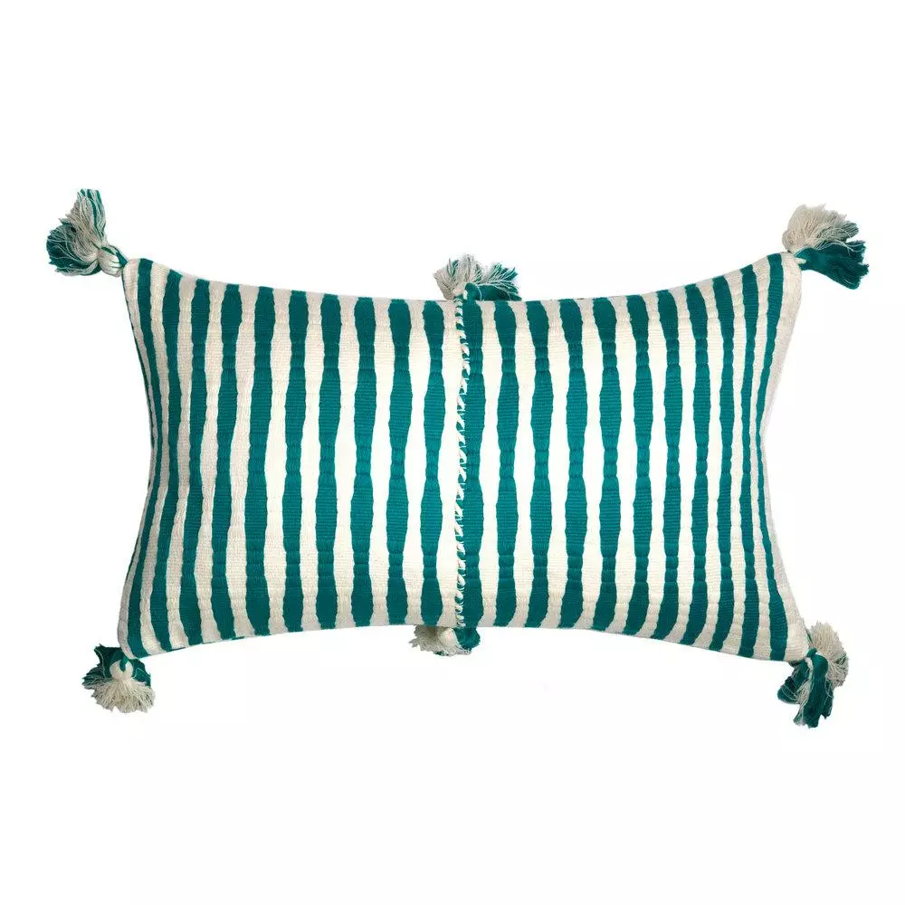 Archive New York Antigua Lumbar Pillow - Jade Striped 5 Archive New York Antigua Lumbar Pillow - Jade Striped