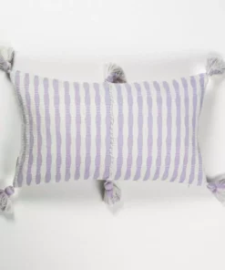 Archive New York Home Goods Antigua Lumbar Pillow - Light Lavender Stripe