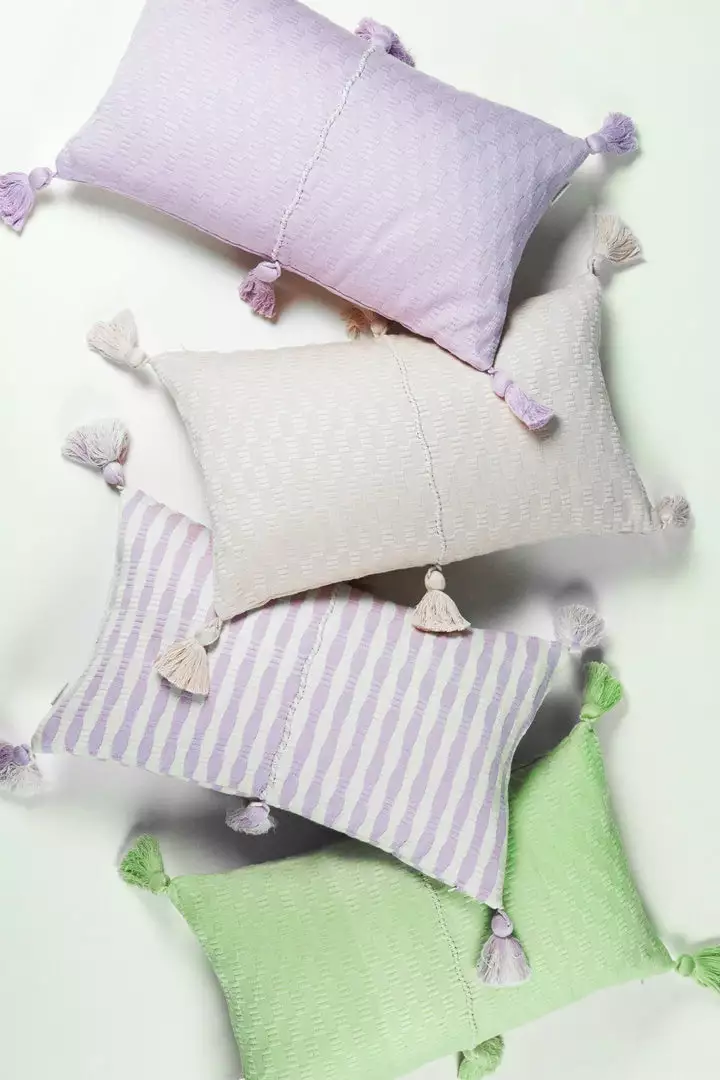Archive New York Home Goods Antigua Lumbar Pillow - Light Lavender Stripe 5 Archive New York Home Goods Antigua Lumbar Pillow - Light Lavender Stripe