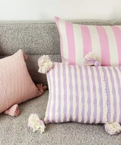 Archive New York Home Goods Antigua Lumbar Pillow - Light Lavender Stripe