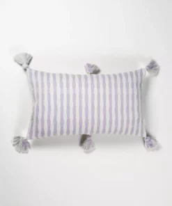 Archive New York Home Goods Antigua Lumbar Pillow - Light Lavender Stripe 9 Archive New York Home Goods Antigua Lumbar Pillow - Light Lavender Stripe