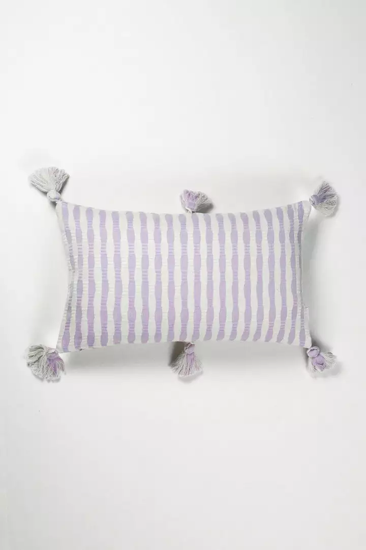 Archive New York Home Goods Antigua Lumbar Pillow - Light Lavender Stripe 4 Archive New York Home Goods Antigua Lumbar Pillow - Light Lavender Stripe