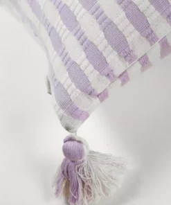 Archive New York Home Goods Antigua Lumbar Pillow - Light Lavender Stripe 8 Archive New York Home Goods Antigua Lumbar Pillow - Light Lavender Stripe