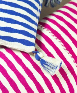 Archive New York Antigua Lumbar Pillow - Blue Stripe