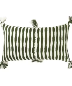 Archive New York Antigua Lumbar Pillow - Olive Striped Home Goods