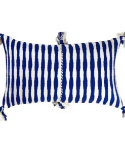 Archive New York Antigua Lumbar Pillow - Royal Blue Striped