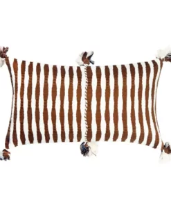 Archive New York Antigua Lumbar Pillow - Umber Striped