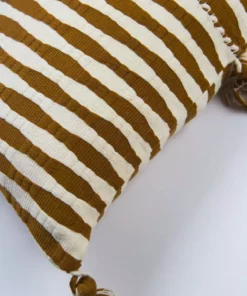 Archive New York Antigua Lumbar Pillow - Umber Striped